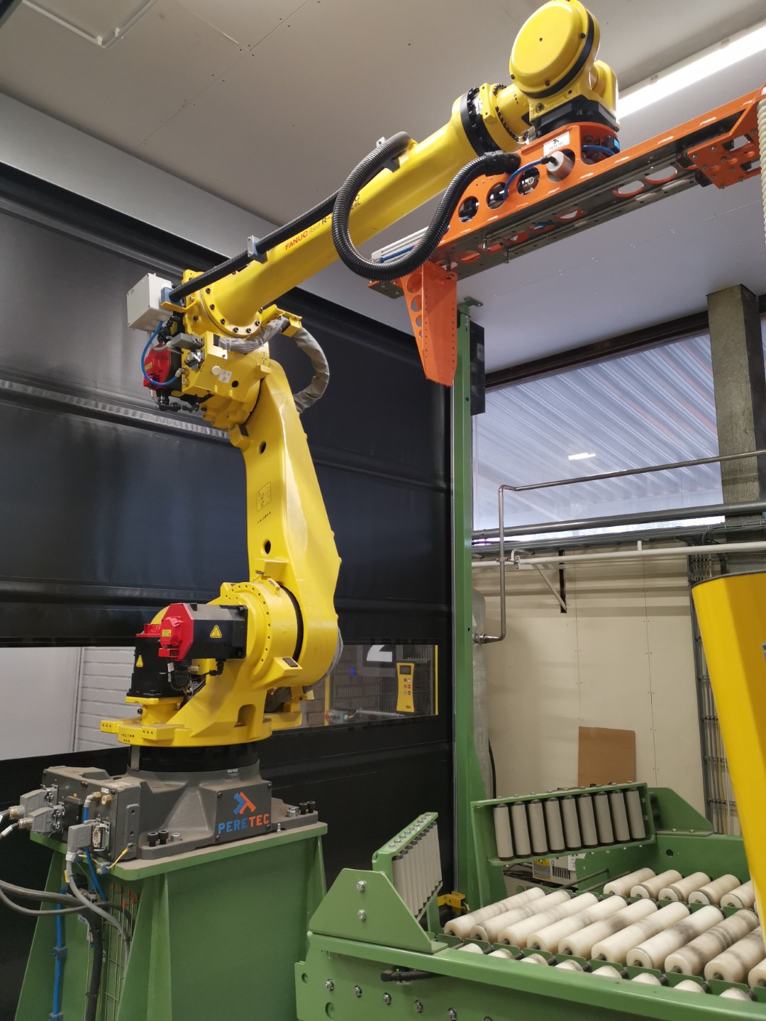 Barcode Assisted Tire Logistics Line